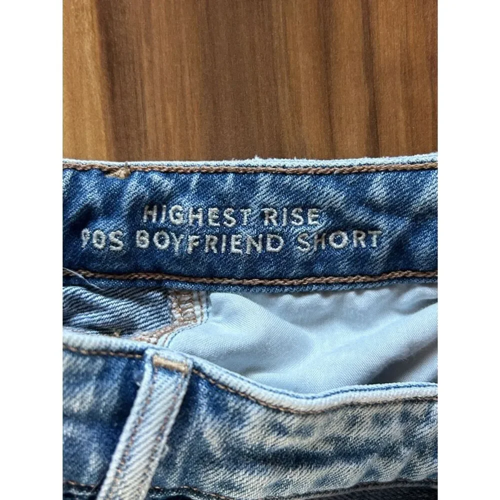 American Eagle Highest Rise 90s Boyfriend Shorts with Bandana Patch